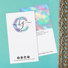 DIYイヤリングジュエリーボーカードレインボーパステルスワッシュ 名刺