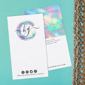 DIYイヤリングジュエリーボーカードレインボーパステルスワッシュ 名刺