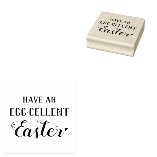 DIYイースタースタンピング。イースターの卵を持っている。 ラバースタンプ (押印)