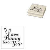 DIYイースタースタンピング。何人かのバニーはあなたを愛している。 ラバースタンプ (押印)