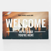 DIYウェルカムチャーチアウトドアバナー 横断幕 (横)