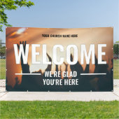 DIYウェルカムチャーチアウトドアバナー 横断幕 (外側)