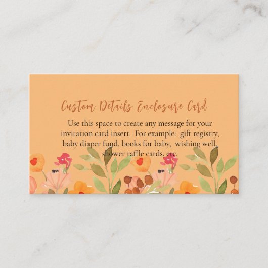 DIYウォー空白のターカラーピーチピンクガーデン開花 エンクロージャーカード (正面)