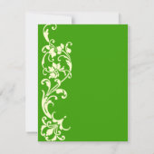 DIYエレガントシンプルRSVP in Emerald and Cream 出欠カード (裏面)