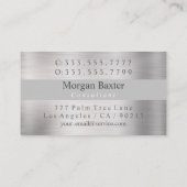 DIYエレガントモノグラム、ブラシ付きスチール 名刺 (裏面)