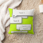 DIYカスタムなダイアログのクッション、ネオンスピーチの泡 クッション (ブランケット)