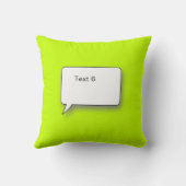 DIYカスタムなダイアログのクッション、ネオンスピーチの泡 クッション (裏面)