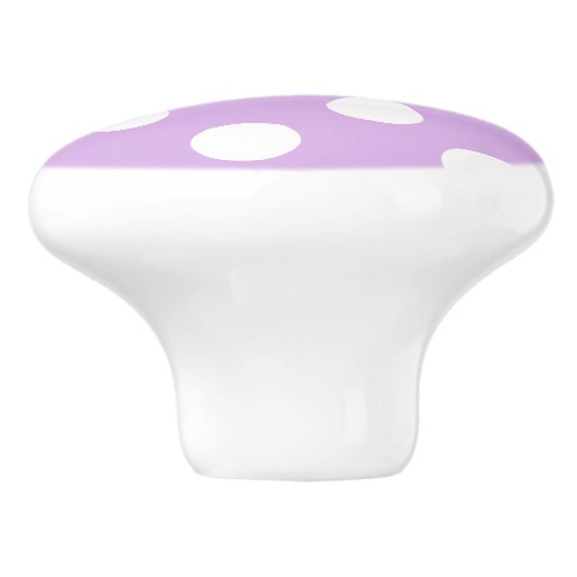 DIYカスタムな色の水玉模様A02の紫色 セラミックノブ (側面)