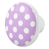 DIYカスタムな色の水玉模様A02の紫色 セラミックノブ (右)