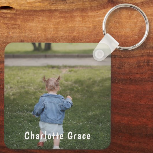 DIYカスタムパーソナライズされた写真と名前 キーホルダー (裏面)