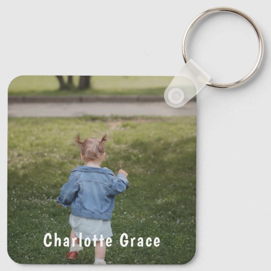 DIYカスタムパーソナライズされた写真と名前 キーホルダー (裏面)