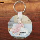 DIYカスタムパーソナライズされた写真と名前 キーホルダー (正面)