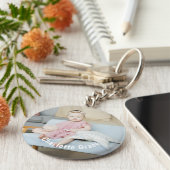 DIYカスタムパーソナライズされた写真と名前 キーホルダー (側面)