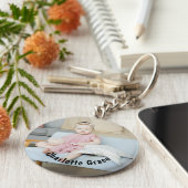 DIYカスタムパーソナライズされた写真と名前 キーホルダー (側面)