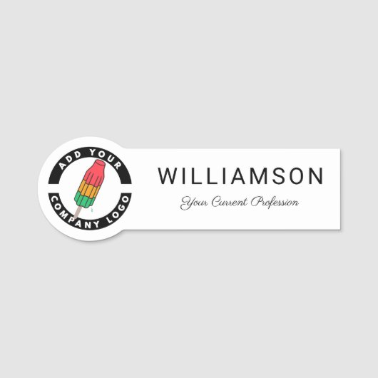 DIYカスタムビジネスロゴ会社スタッフ 名札 (正面)