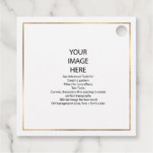 DIYカスタム小フェイク角金ゴールドつる枠 フェイバータグ (裏面)