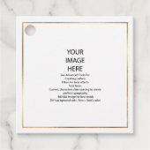 DIYカスタム小フェイク角金ゴールドつる枠 フェイバータグ (正面)