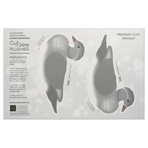 DIYカット&シュー緑豊かな女性マンダリンダック ファブリック