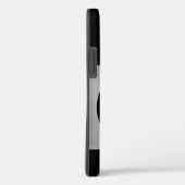 DIYカップルの写真と名前Blk Circle Silver Black Case-Mate iPhoneケース (裏面 / 右)