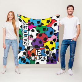 DIYカラフル文字 フリースブランケット