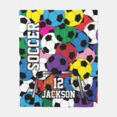 DIYカラフル文字 フリースブランケット (正面)