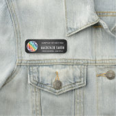 DIYカラーつや消しブラック印刷プラスチック従業員 名札 (インサイチュ)