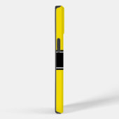 DIYカラーイエロー、黒いリボン名モノグラムS Case-Mate iPhoneケース (裏面 / 右)