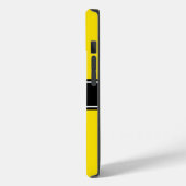 DIYカラーイエロー、黒いリボン名モノグラムS Case-Mate iPhoneケース (裏面 / 左)