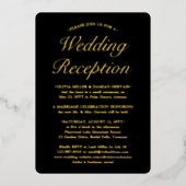 DIYカラーウェディングレセプションポストエロペメント写真 箔招待状 (正面)