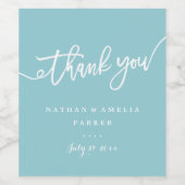 DIYカラーサンキューワイン結婚式の引き出物ラベル ワインラベル (シングルラベル)