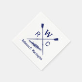 DIYカラーズウィメンズローイングクルーブレードボートイニシャルN スタンダードカクテルナプキン (角)