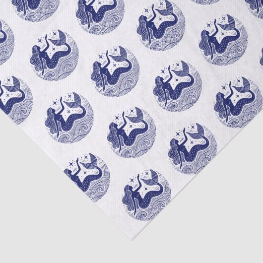 DIYカラーズウェーブブルーで蒸し暑い人魚 薄葉紙 (詳細)