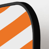 DIYカラーズカボチャ白ストライプ色名モノグラムS ピックルボールラケット (左詳細)