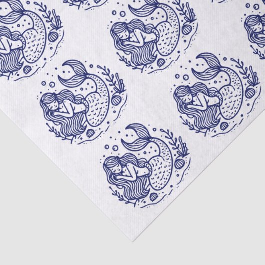 DIYカラーズキュート眠るマーメイドブルー 薄葉紙 (詳細)