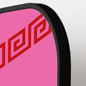 DIYカラーズギリシャ語鍵SローレルモノガムレッドホットペンS ピックルボールラケット (左詳細)