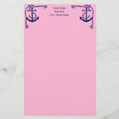 DIYカラーズコーナーいかりとロープネイビーピンク 便箋 (正面)