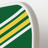 DIYカラーズチームジャージストライプーイエローグリーンSV Pic ピックルボールラケット (左詳細)