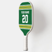 DIYカラーズチームジャージストライプーイエローグリーンSV Pic ピックルボールラケット (左)