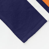 DIYカラーズチームジャージーストライプズBlack Pumpkin SV フリースブランケット (角)