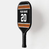 DIYカラーズチームジャージーストライプズOrange Black SV ピックルボールラケット (左)