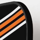 DIYカラーズチームジャージーストライプズOrange Black SV ピックルボールラケット (左詳細)