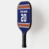 DIYカラーズチームジャージーストライプズOrange Blue SV ピックルボールラケット (左)