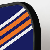 DIYカラーズチームジャージーストライプズOrange Blue SV ピックルボールラケット (左詳細)