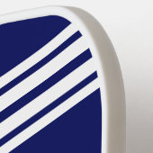 DIYカラーズチームジャージーストライプズWhite Blue SV ピックルボールラケット (左詳細)