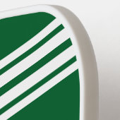 DIYカラーズチームジャージーストライプズWhite Green SV ピックルボールラケット (左詳細)