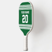 DIYカラーズチームジャージーストライプズWhite Green SV ピックルボールラケット (左)