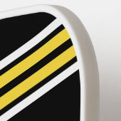 DIYカラーズチームジャージーストライプズYellow Black SV ピックルボールラケット (左詳細)