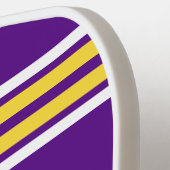 DIYカラーズチームジャージーストライプズYellow Purple SV ピックルボールラケット (左詳細)