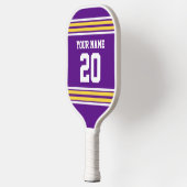 DIYカラーズチームジャージーストライプズYellow Purple SV ピックルボールラケット (左)