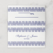 DIYカラーズネイビーブルーギリシャ鍵メイ縁どンダー#5W プレイスカード (外部開封)